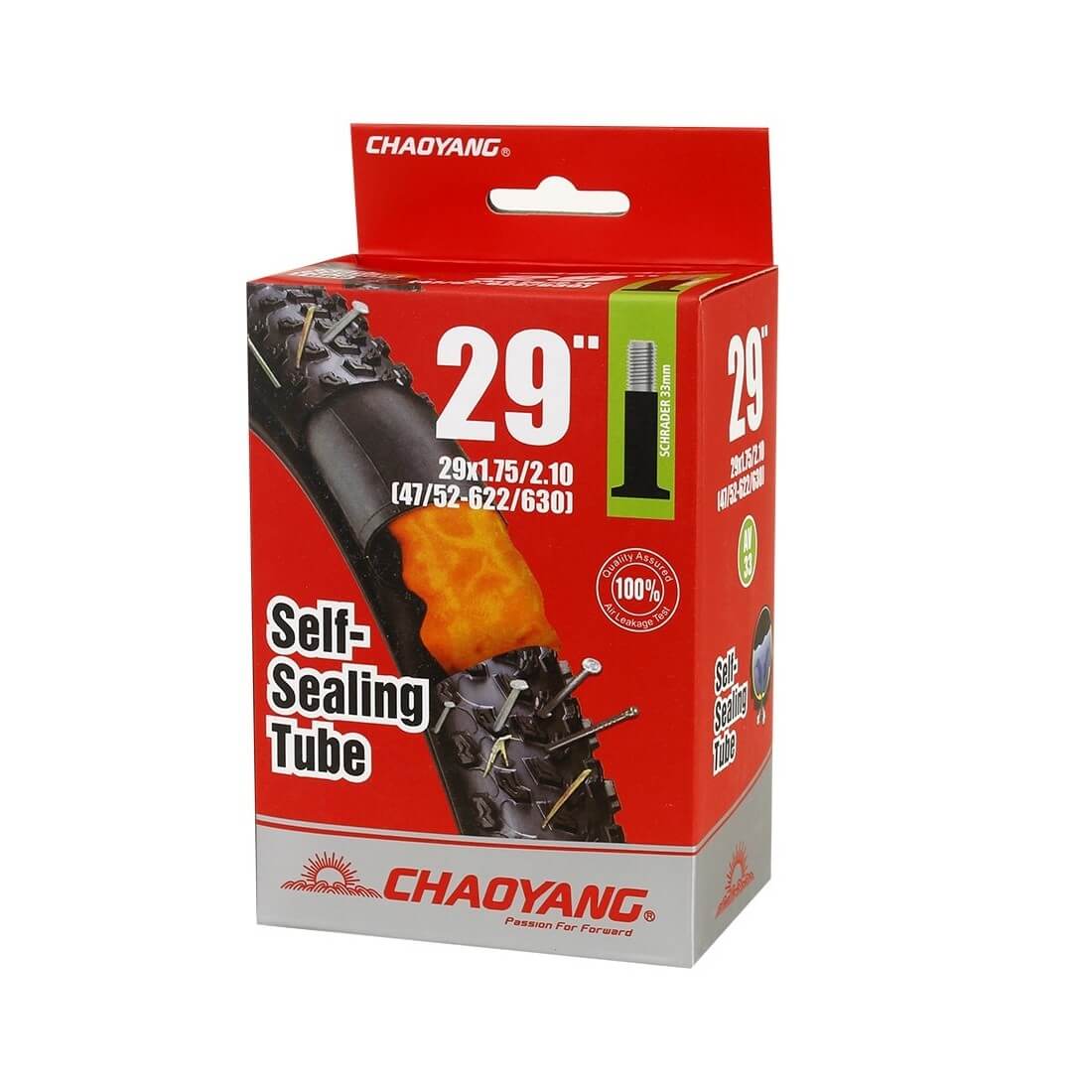 CÁMARA CHAOYANG 29x1.75/2.1 VÁLVULA ANCHA 33mm AUTOSELLADA